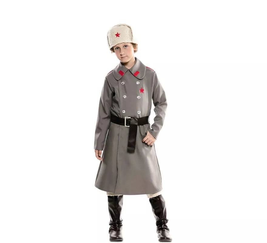 Translation missing: es.Disfraz de Ruso Gris para niño