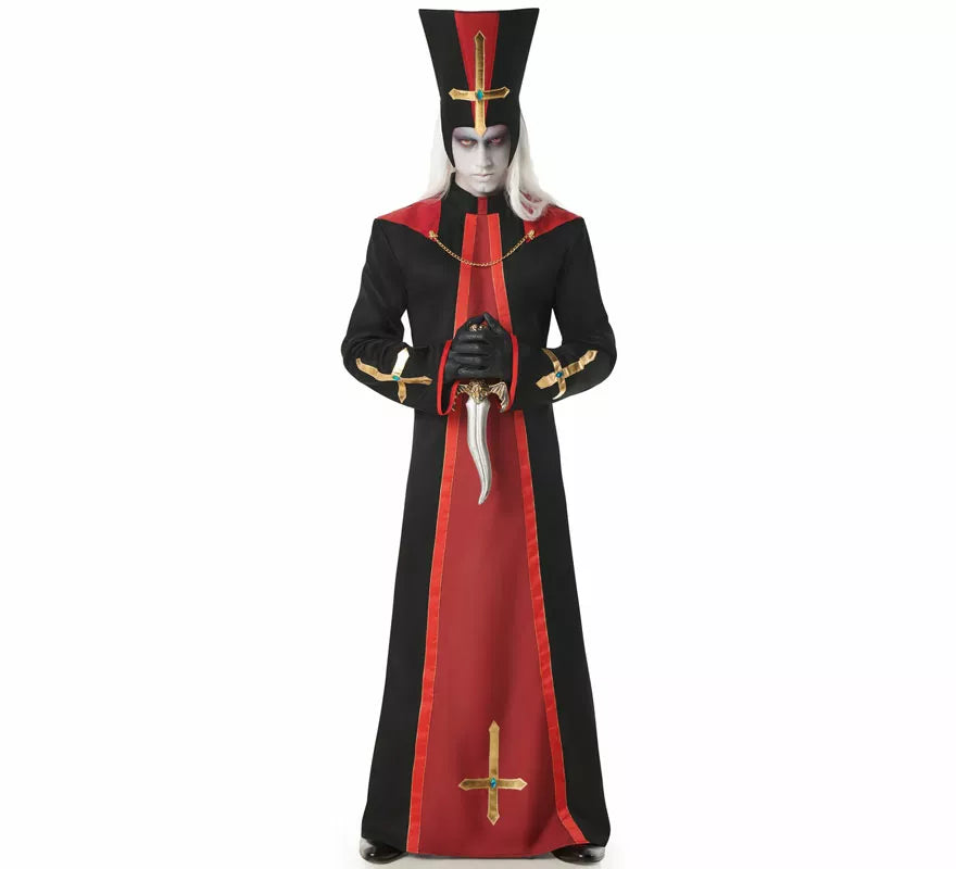 Translation missing: es.Disfraz de Sacerdote Satánico para hombre