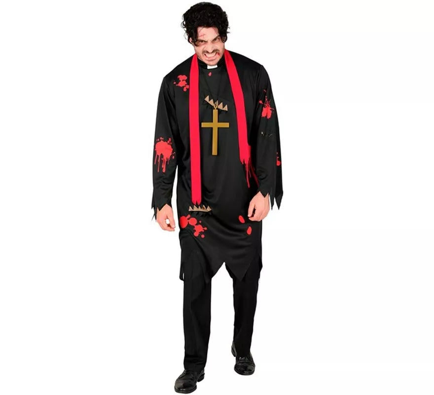 Translation missing: es.Disfraz de Sacerdote Zombie para hombre