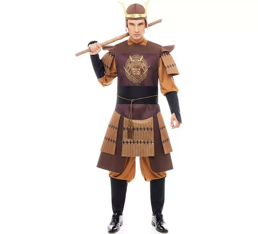 Translation missing: es.Disfraz de Samurái Legendario Japonés marrón para hombre