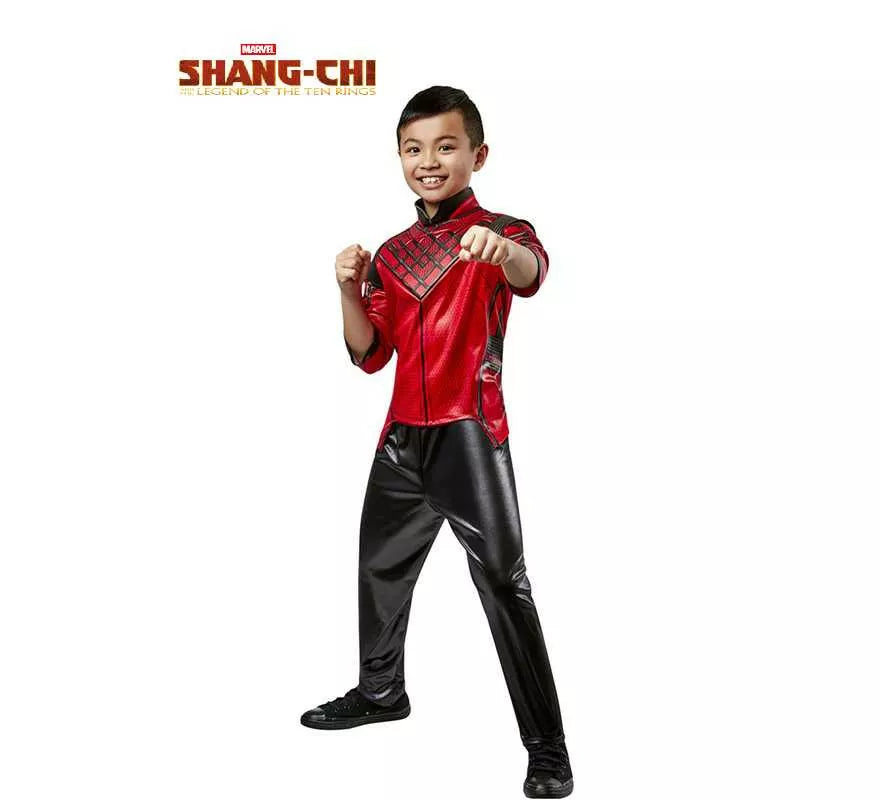 Translation missing: es.Disfraz de Shang-Chi Deluxe Rojo para niño