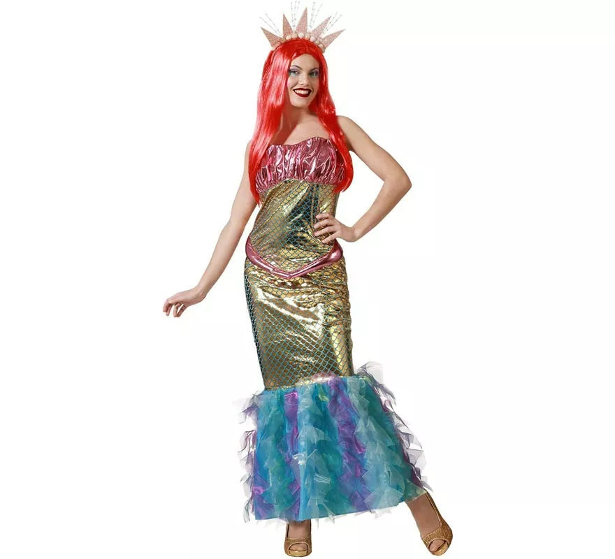 Translation missing: es.Disfraz de Sirena multicolor para mujer