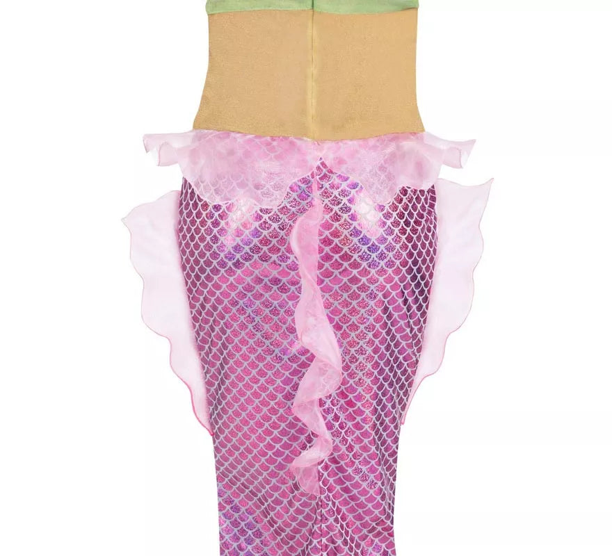 Disfraz de Sirena rosa con cola para mujer