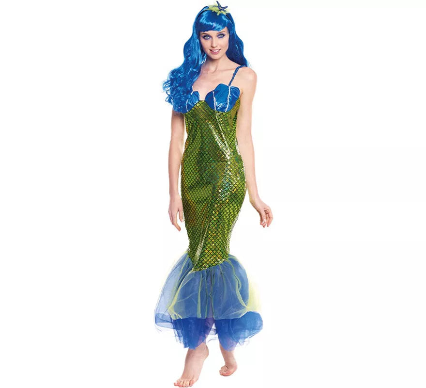 Disfraz de Sirena Verde Oscura para mujer