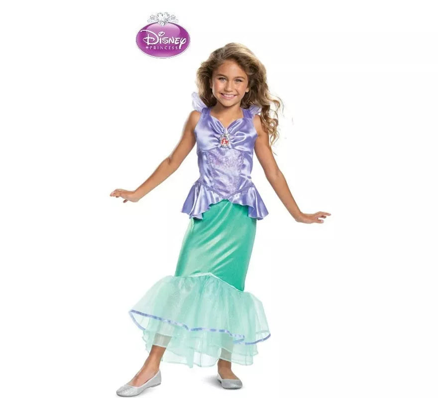 Translation missing: es.Disfraz de Sirenita Ariel Disney Deluxe para niña