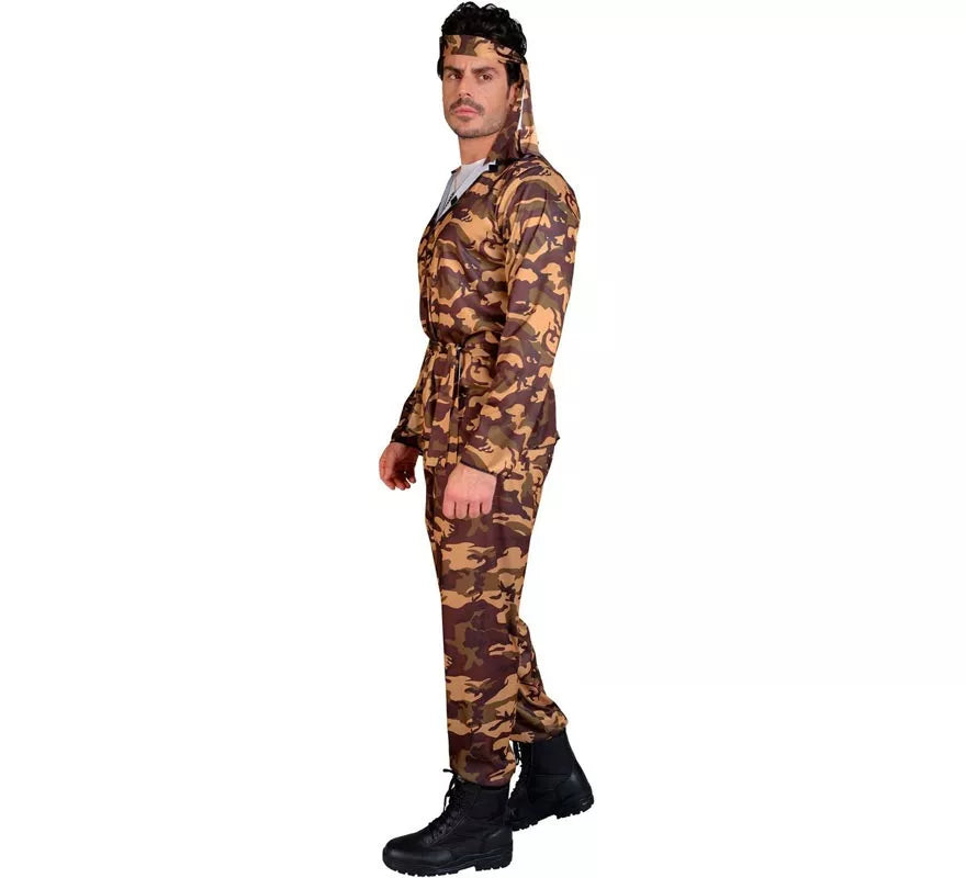 Translation missing: es.Disfraz de Soldado Camuflado marrón para hombre