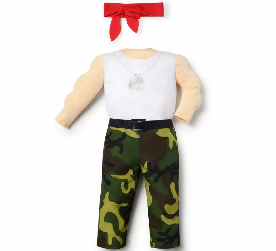 Translation missing: es.Disfraz de Soldado Militar Rambo para bebé