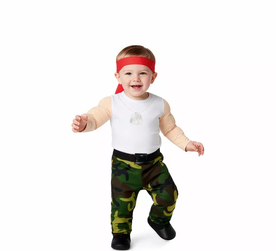 Translation missing: es.Disfraz de Soldado Militar Rambo para bebé