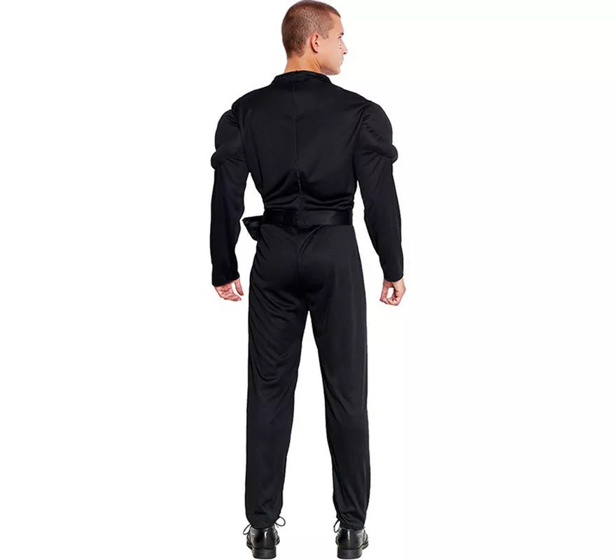 Translation missing: es.Disfraz de Soldado SWAT Musculoso negro para hombre