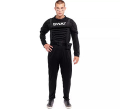Disfraz de Soldado SWAT Musculoso negro para hombre