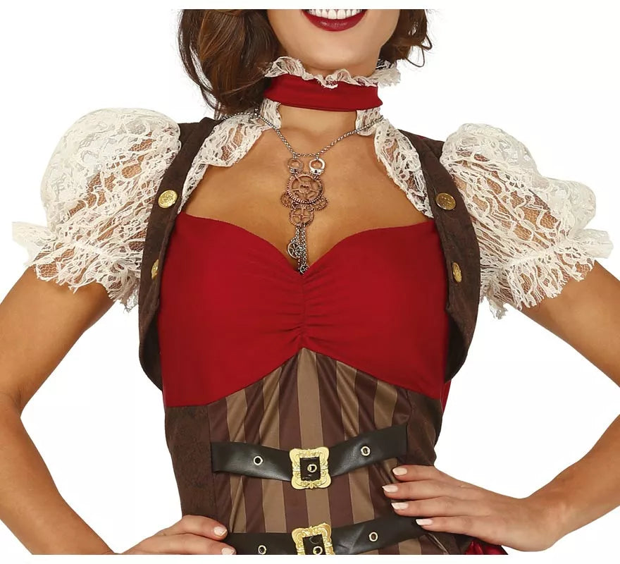 Translation missing: es.Disfraz de Steampunk Granate para mujer