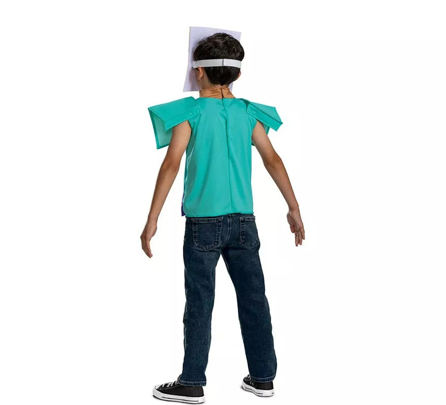 Translation missing: es.Disfraz de Steve Minecraft con máscara para niño