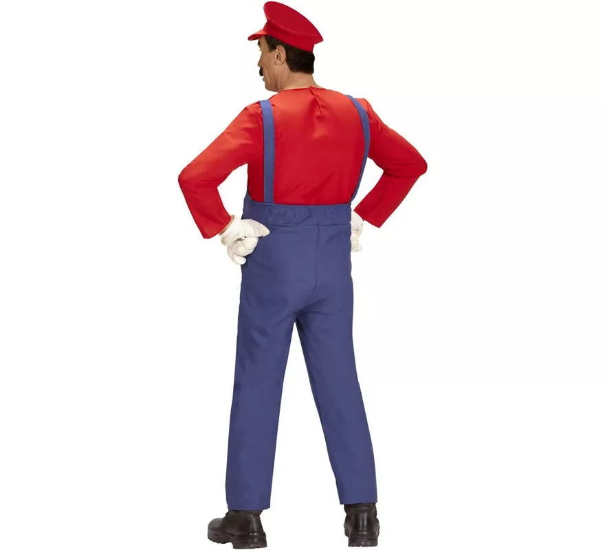Translation missing: es.Disfraz de Súper Fontanero rojo para hombre