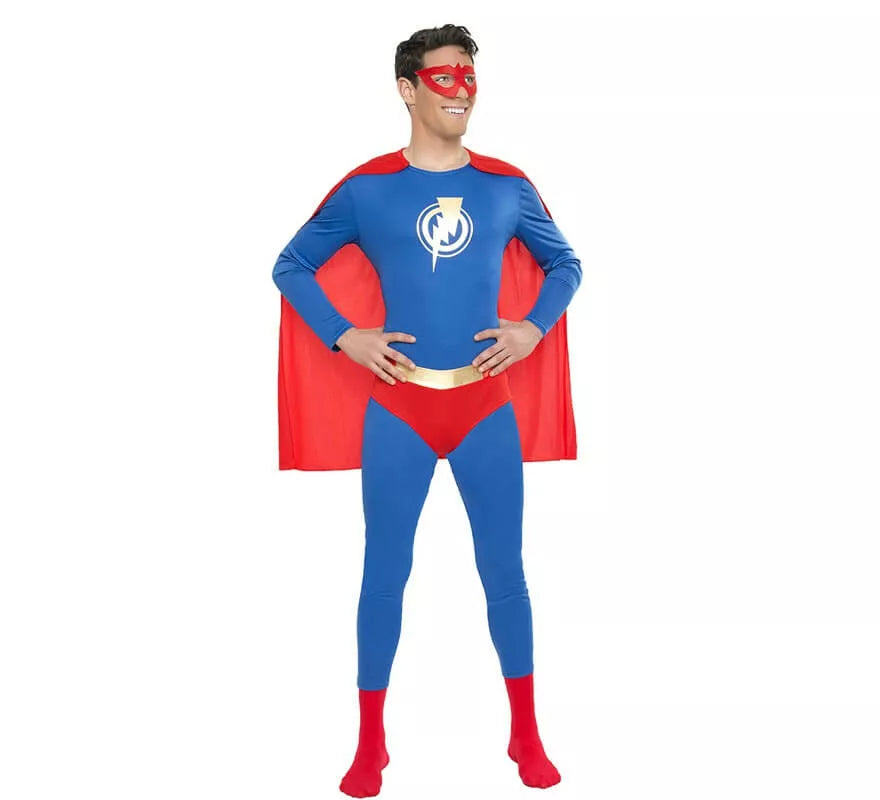 Translation missing: es.Disfraz de Súper Héroe azul y rojo para hombre