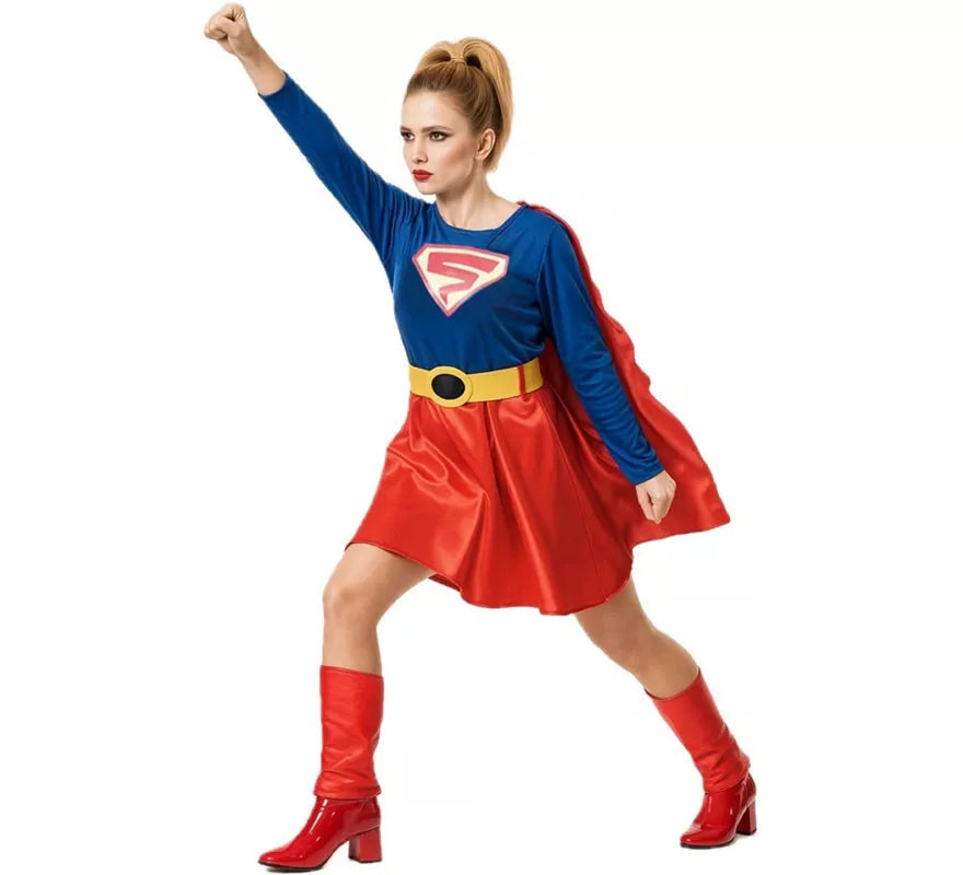 Translation missing: es.Disfraz de Súper Heroína Azul y Rojo para mujer