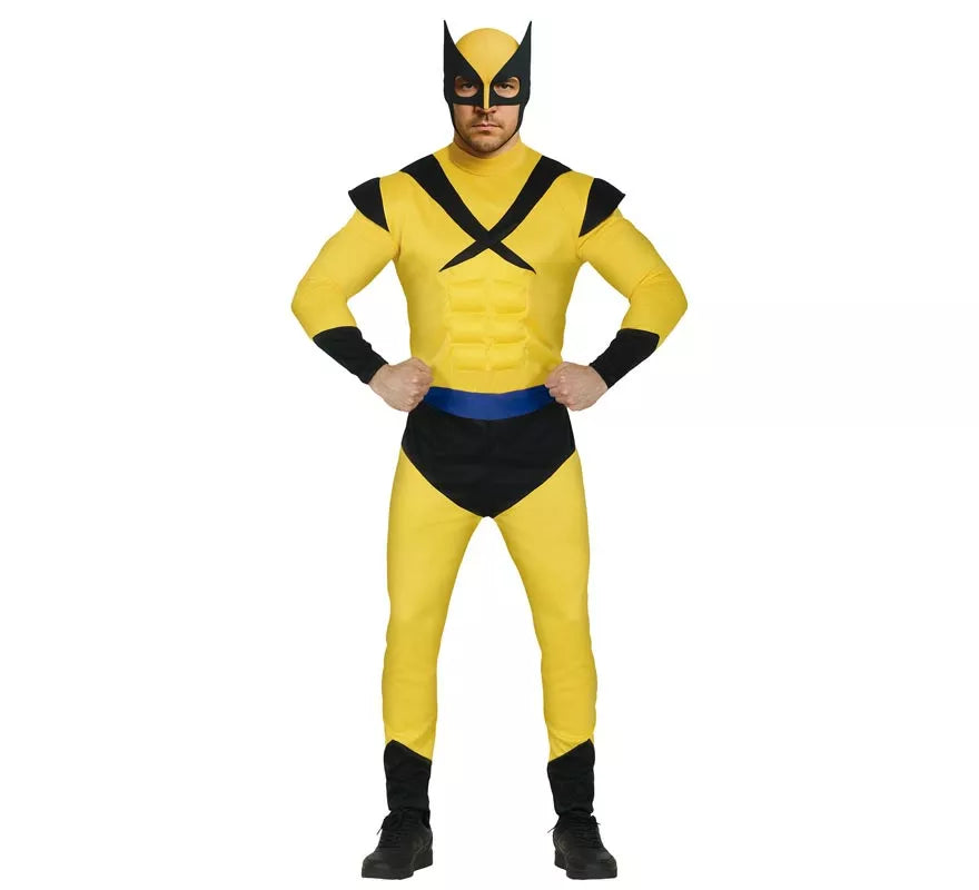 Translation missing: es.Disfraz de Súper Lobo amarillo para hombre