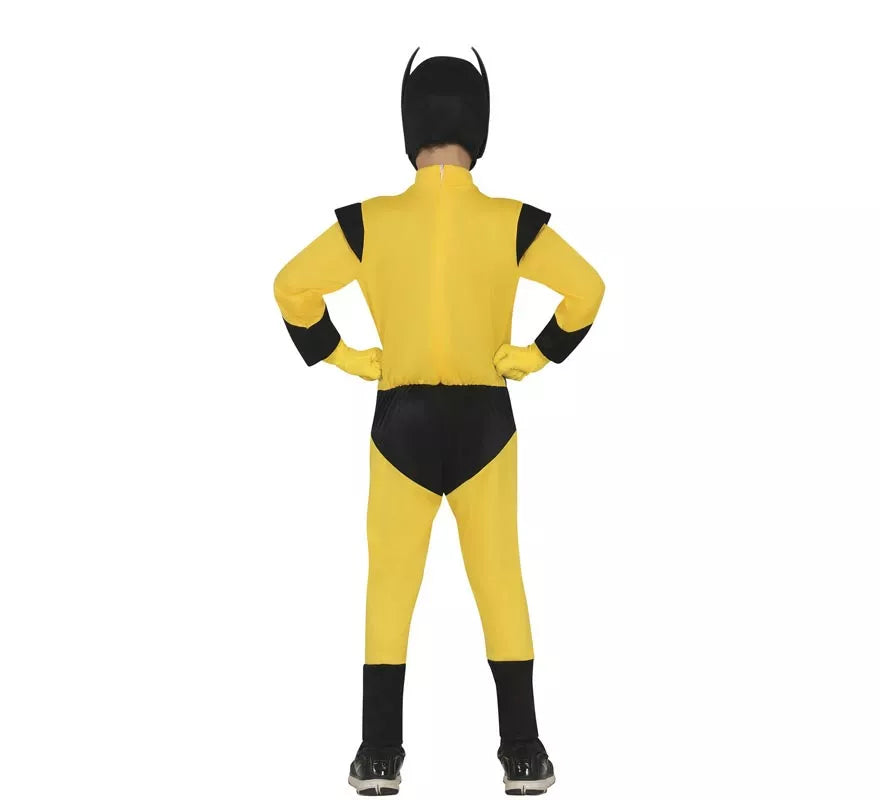 Disfraz de Súper Lobo amarillo para niño