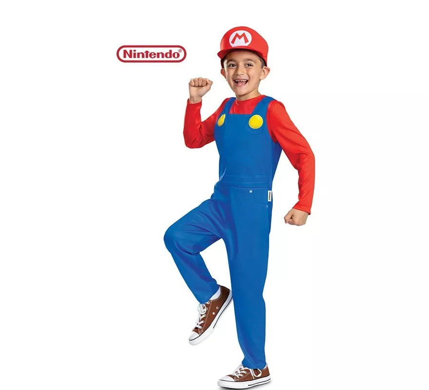 Translation missing: es.Disfraz de Super Mario con gorro para niños