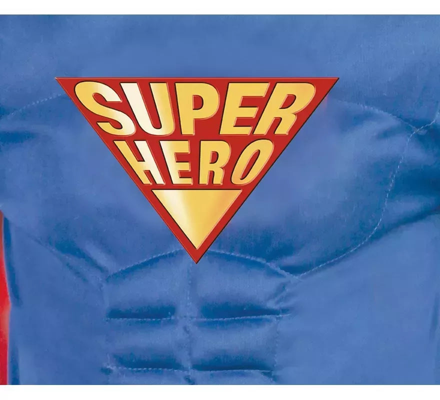 Translation missing: es.Disfraz de Superhéroe azul y rojo musculoso para niño