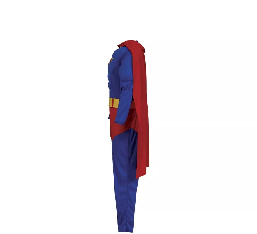 Translation missing: es.Disfraz de Superhéroe azul y rojo musculoso para niño