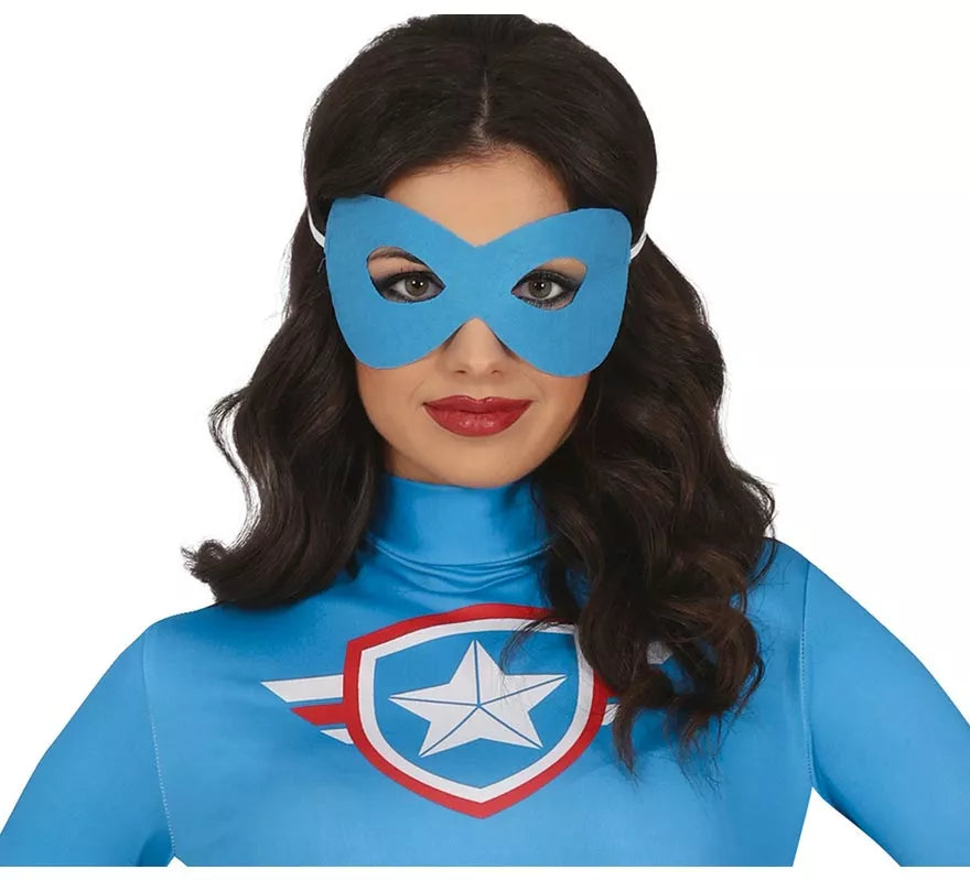 Disfraz de Superheroína Capitana Azul para mujer