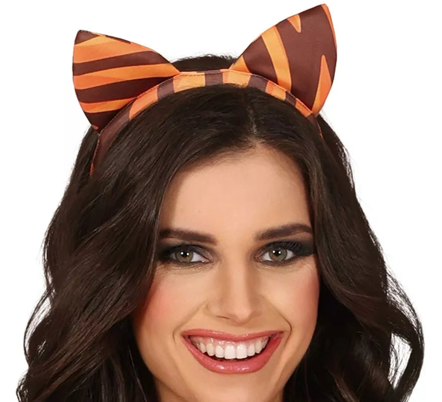 Translation missing: es.Disfraz de Tigre con diadema y cola para mujer