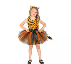 Disfraz de Tigre con Tutú y Lazo para niña