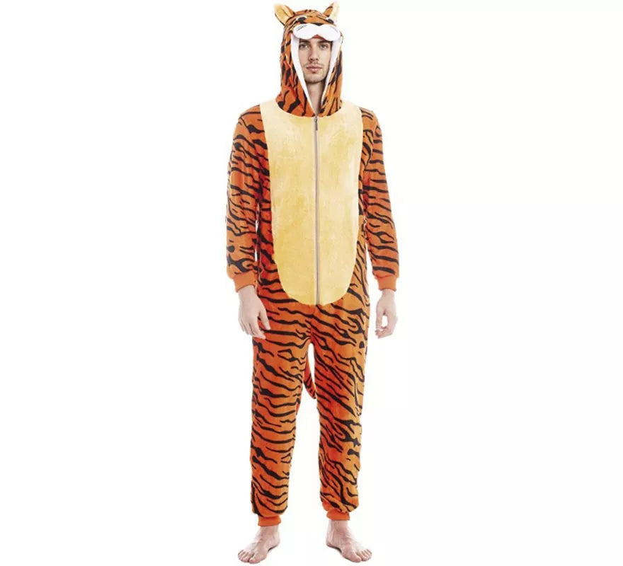 Translation missing: es.Disfraz de Tigre Naranja con Rayas para adultos