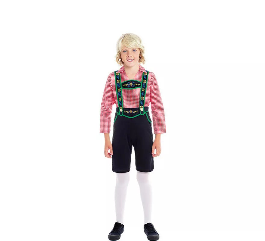 Translation missing: es.Disfraz de Tirolés con Pantalones Negros para niño