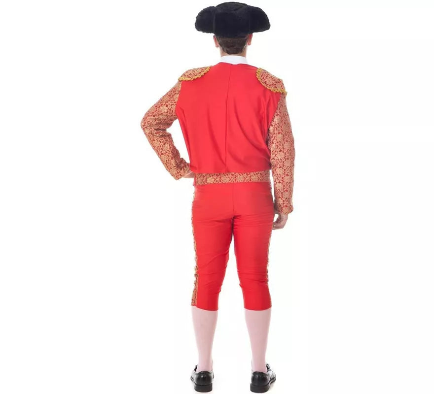 Translation missing: es.Disfraz de Torero clásico rojo y dorado para hombre