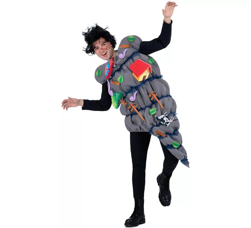 Translation missing: es.Disfraz de Tornado gris con accesorios para adulto