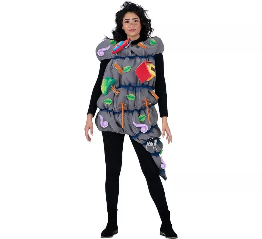 Translation missing: es.Disfraz de Tornado gris con accesorios para adulto