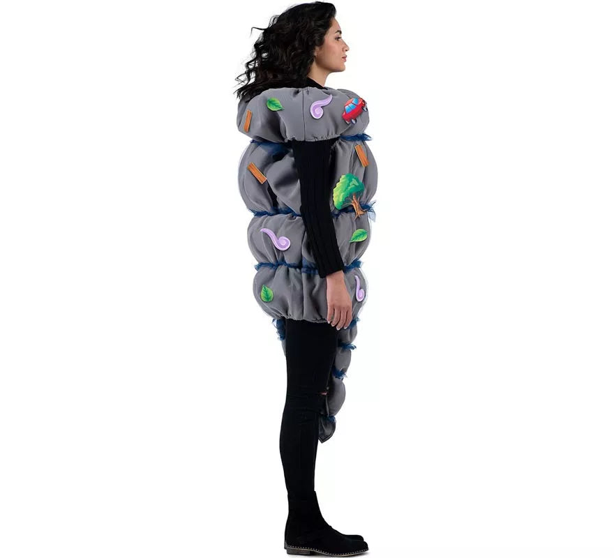 Translation missing: es.Disfraz de Tornado gris con accesorios para adulto