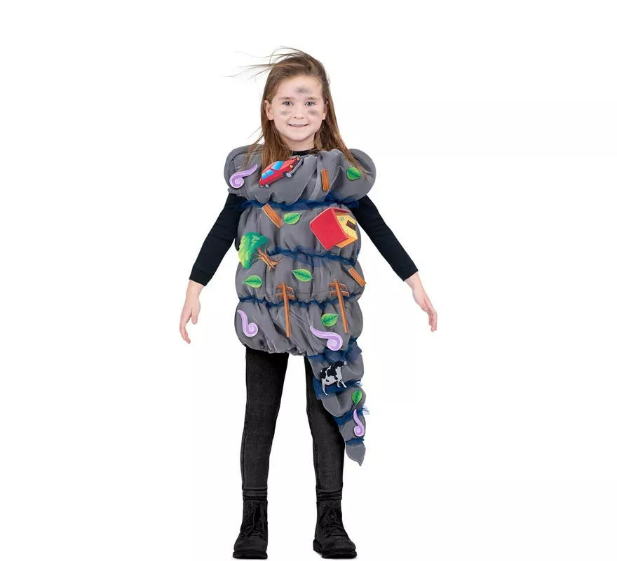 Translation missing: es.Disfraz de Tornado gris con accesorios para niños
