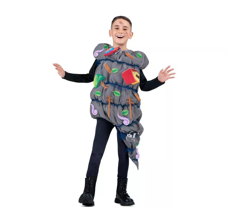 Translation missing: es.Disfraz de Tornado gris con accesorios para niños