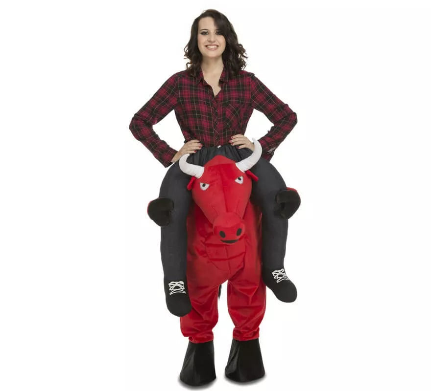 Translation missing: es.Disfraz de Toro Rojo a hombros para adultos