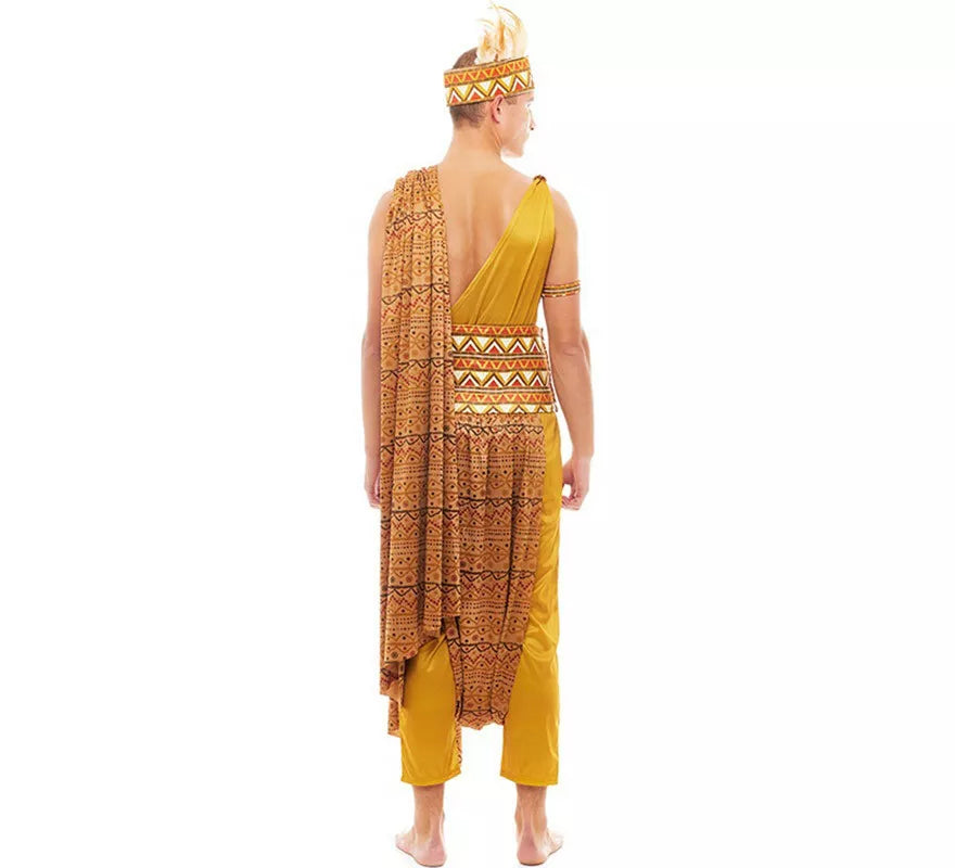 Translation missing: es.Disfraz de Tribal Africano amarillo y marrón para hombre