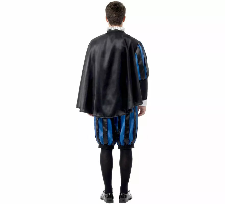 Disfraz de Tuno azul con Capa para hombre