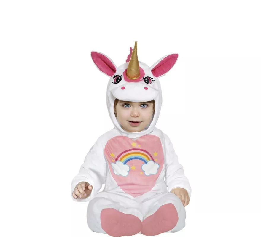 Translation missing: es.Disfraz de Unicornio Arcoíris Rosa para bebé
