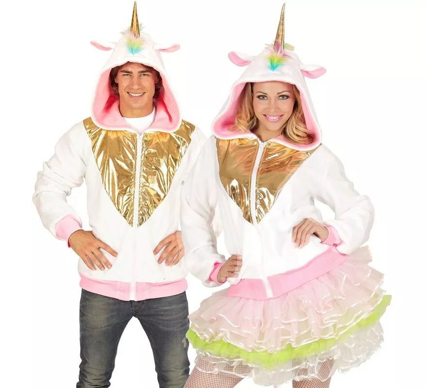 Disfraz de Unicornio Fantasía dorado para adulto