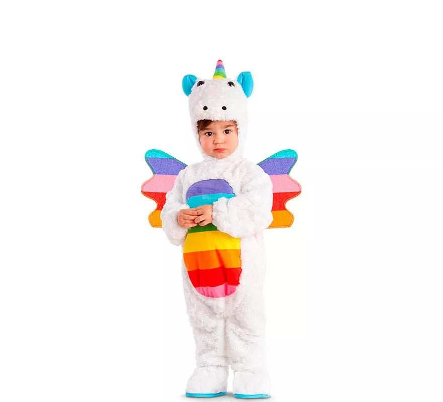 Translation missing: es.Disfraz de Unicornio multicolor con alas para bebé