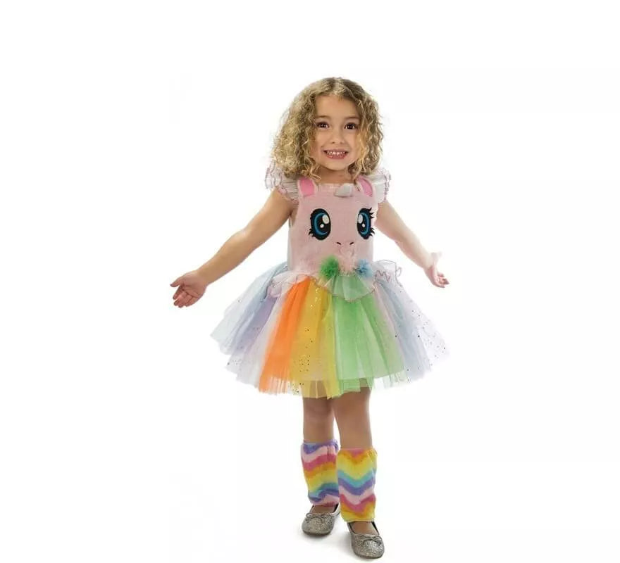 Translation missing: es.Disfraz de Unicornio Rosa con ojitos para niña