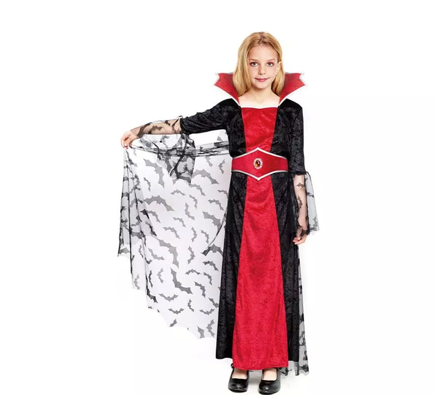 Translation missing: es.Disfraz de Vampiresa Capa Encaje para niña