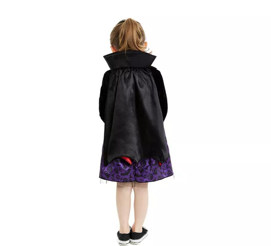 Translation missing: es.Disfraz de Vampiresa clásico con capa y cuello para bebé y niña