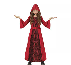 Disfraz de Vampiresa con capucha roja para niña