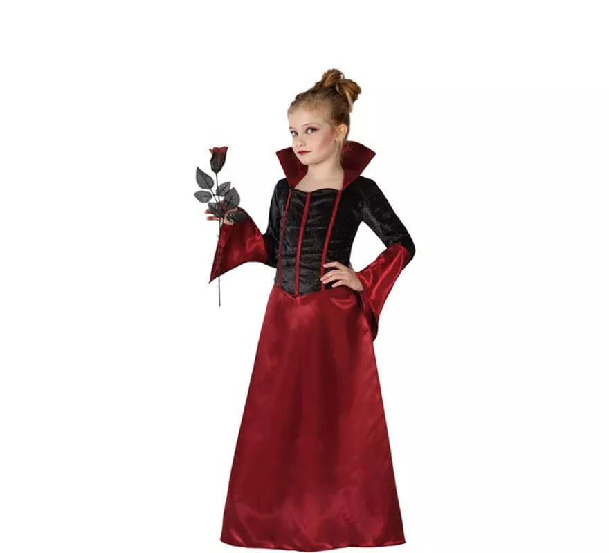 Translation missing: es.Disfraz de Vampiresa con Cuello para niña
