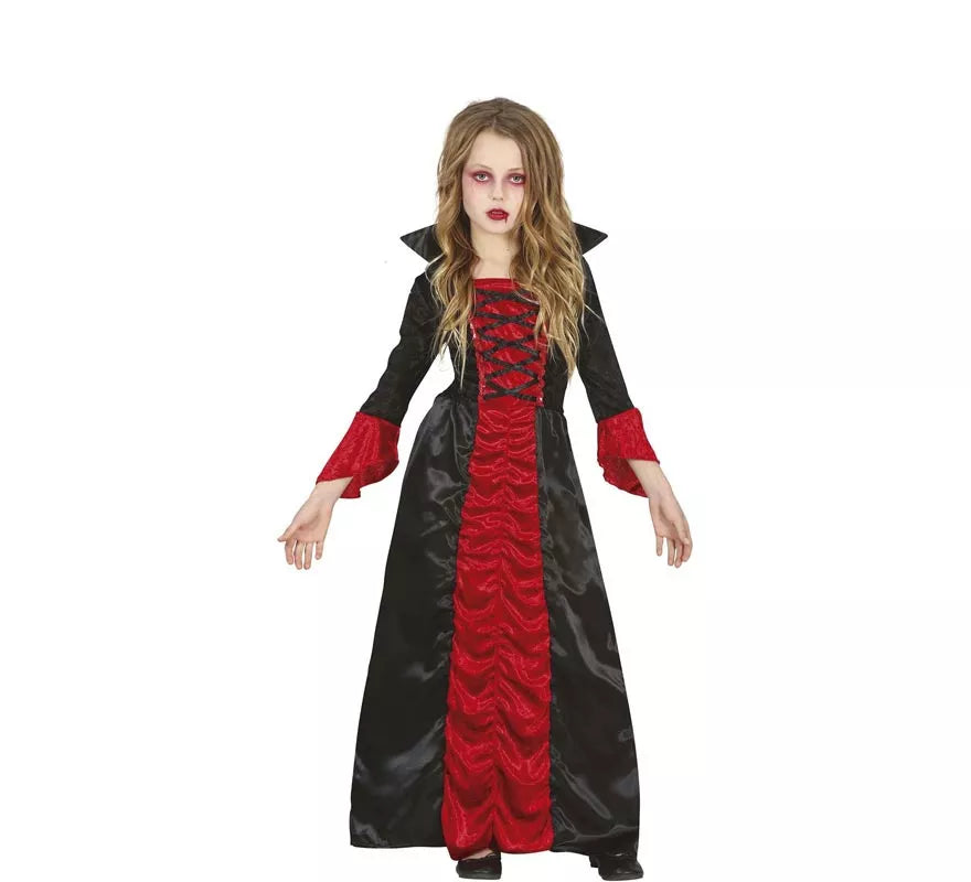 Translation missing: es.Disfraz de Vampiresa con vestido largo para niña