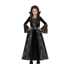 Disfraz de Vampiresa de Gótica plateada para niña