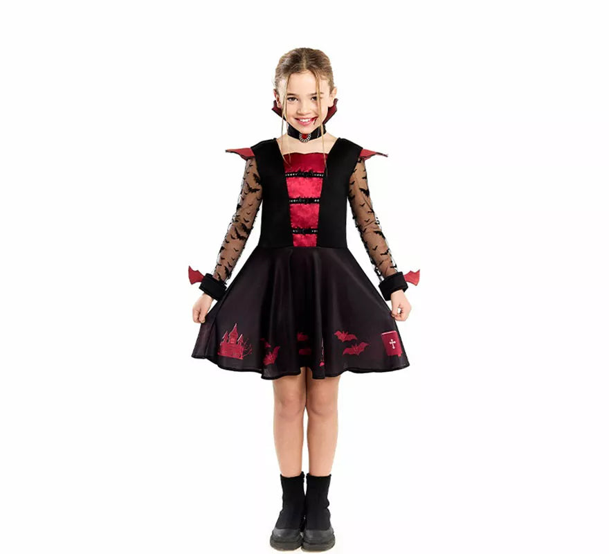 Translation missing: es.Disfraz de Vampiresa Elegante para niña