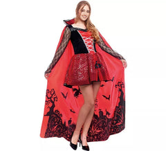 Disfraz de Vampiresa Estampado Deluxe para mujer